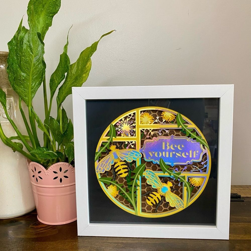 3D Bee Yourself Shadowbox